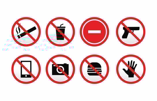 Forbidden Sign Vector Pack