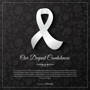 Our Deepest Condolences Vector Card Template