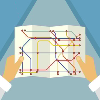 Flat Tube Map Background vector