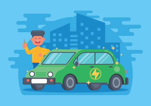 Electric car vector