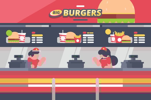 Food Court Illustration vector
