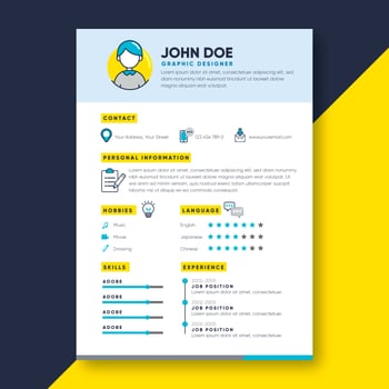 Graphic Designer Resume vector