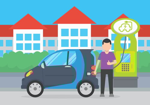 Electric car vector