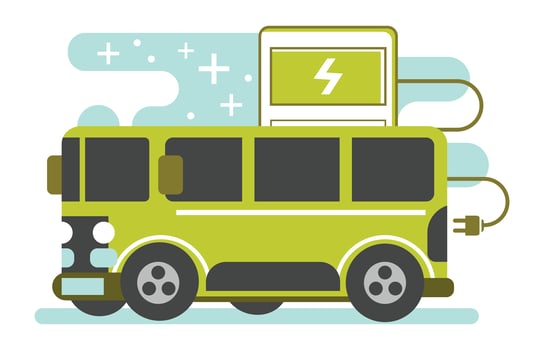 Electric Bus vector