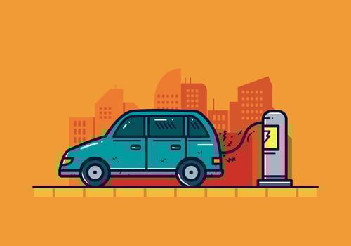 Electric Car Vector