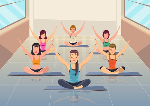 Yoga Class vector