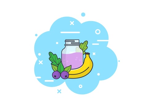 Smoothie  Ingredients Background Illustrations vector