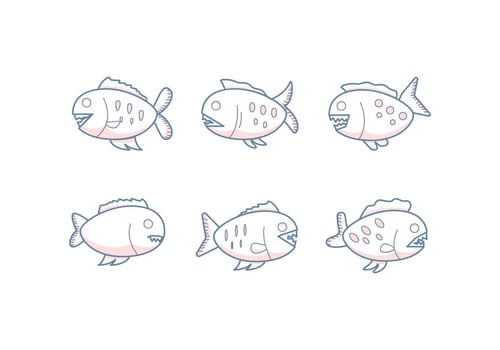 Free Outstanding Piranha Vectors
