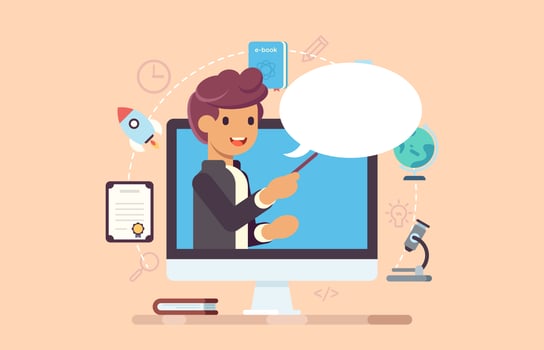 E-learning, Webinar Illustration Concept vector