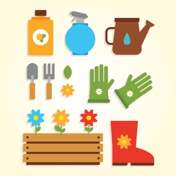 Gardening Elements Vector