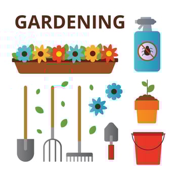Gardening Elements Vector