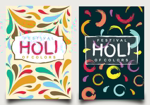 Holi Festival of Colors Poster Design vector