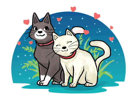 Creatures In Love Vector Illustration