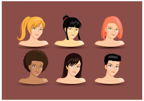 Free Female Headshots Vector