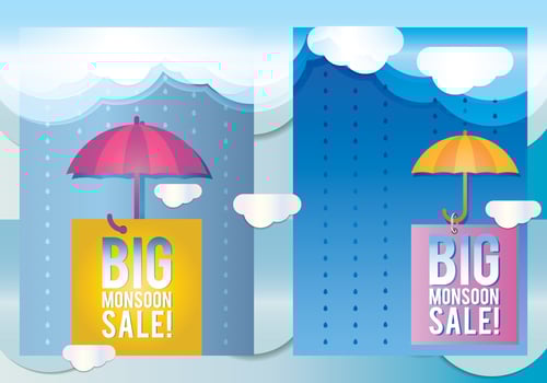 Monsoon Sale Season Poster vector