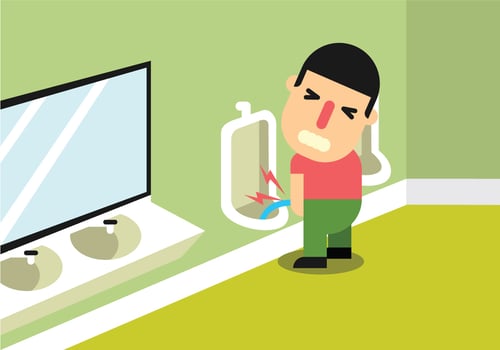 A Man Pain When Urinating vector