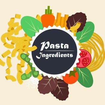 Ingredients Pasta Vector