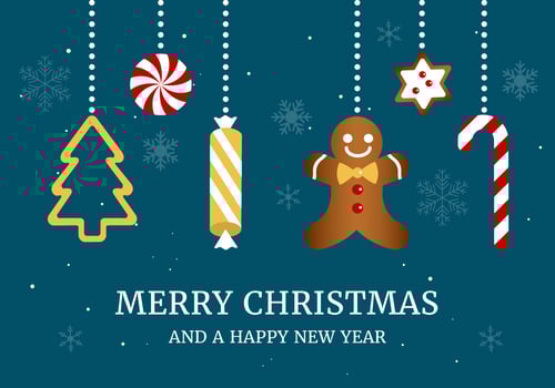 Flat Design Vector Winter Holiday Icons