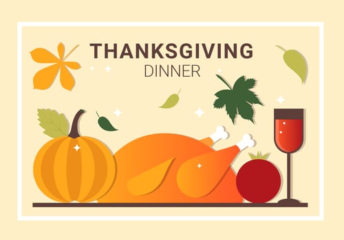 Free Thanksgiving Dinner Vector Elements