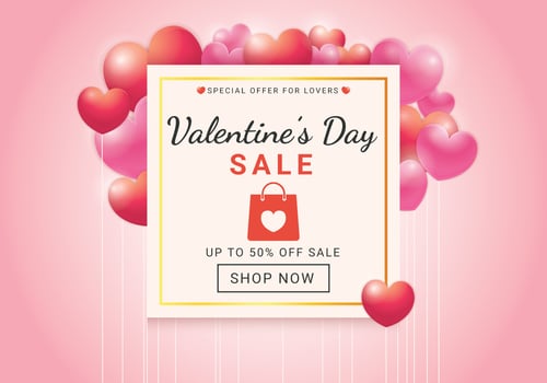 Valentines day sale vector