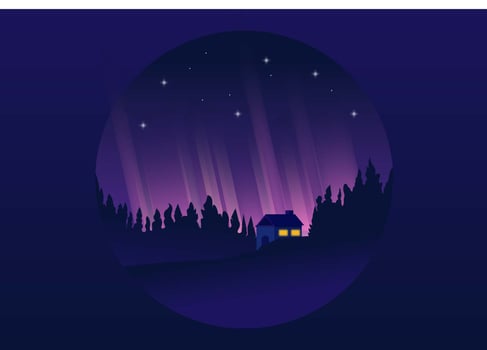 Forest House Vector