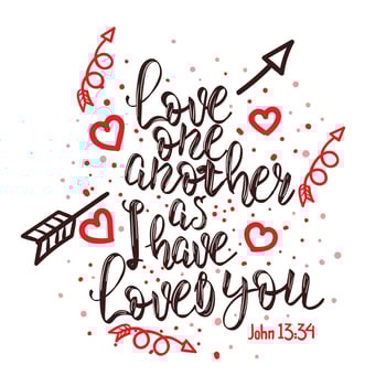 Love One Another Typography vector