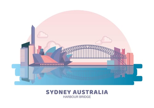 Sydney Australia Harbour Bridge vector