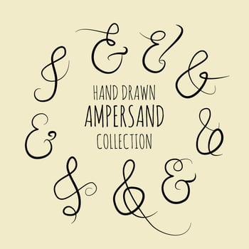 Hand Drawn Ampersand Collection vector