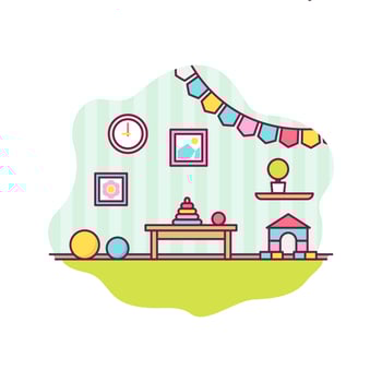 Kids room decor vector