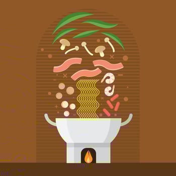 Hotpot Ingredients vector