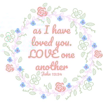 Love One Another Typography vector