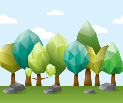 Low Poly Forest lllustration vector