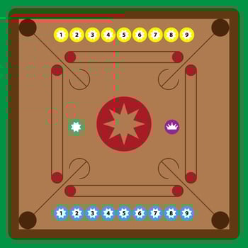 Carrom Board Vector Illustration