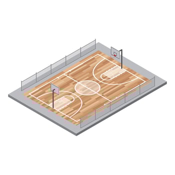 Basketball Court Vector