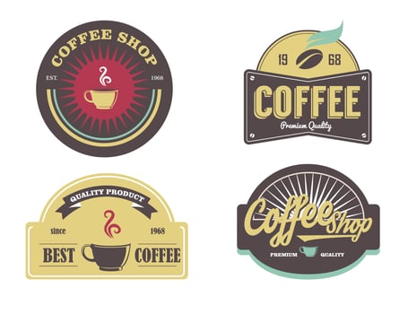Coffee Shop Logo Label Vector Pack