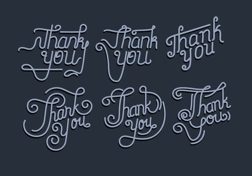 Thank You Typography Vol 2 Vector