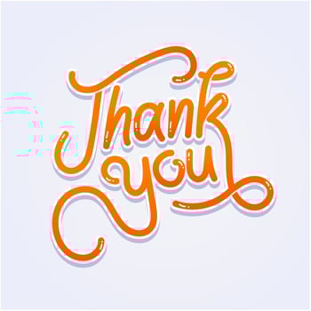 Thank You Typography vector