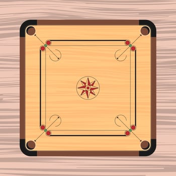 Carrom Board Illustration vector