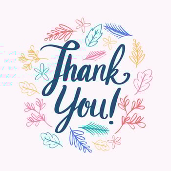 Thank You Lettering Vector