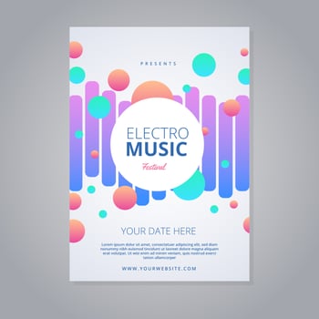 Electro Music Festival Flyer vector