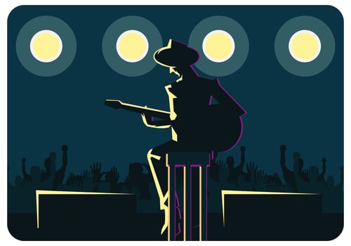 Musician on Stage Vector
