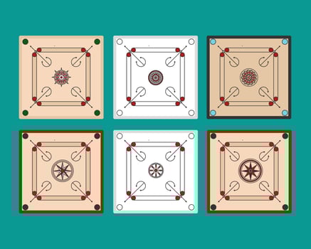 Carrom Boards Vector