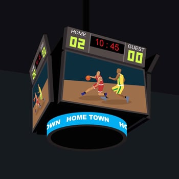 Basketball Jumbotron Illustration vector