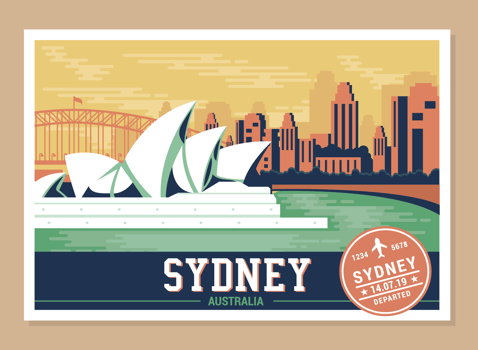 Postcards of The World vector