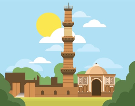 Qutub Minar Illustration vector