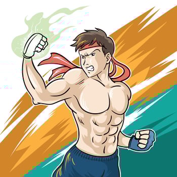 Ultimate Fighter vector