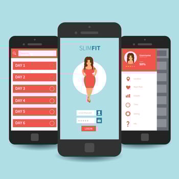 Mobile App UI Template Design vector