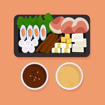 Delicious Hot Pot and Ingredient Vectors