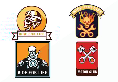 Vintage Motorcycle Emblem Vector Pack