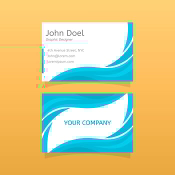Flat Graphic Design Business Card Vector Template